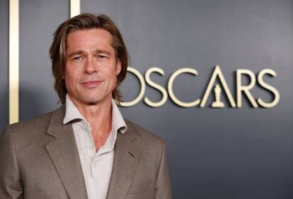 Brad Pitt, en el almuerzo de los nominados a los Oscar.