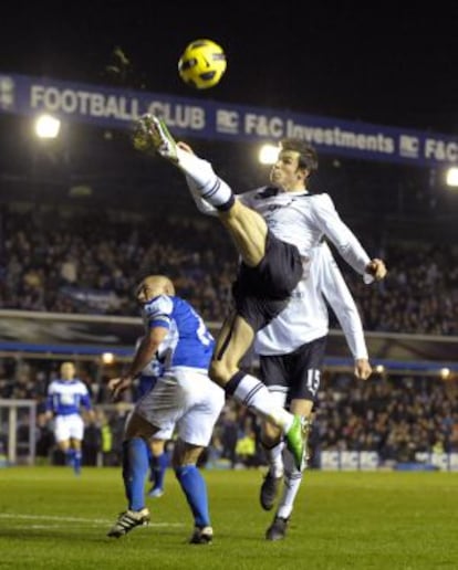 Gareth Bale, durante el partido ante el Birmingham.