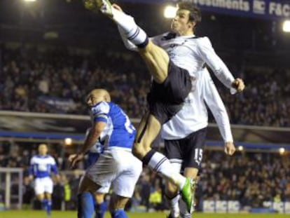 Gareth Bale, durante el partido ante el Birmingham.
