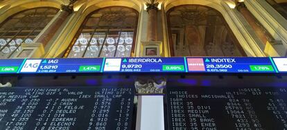 Interior del Palacio de la Bolsa de Madrid, sede de BME.