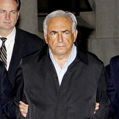 Dominique Strauss-Kahn, detenido en Nueva York el 14 de mayo de 2011.