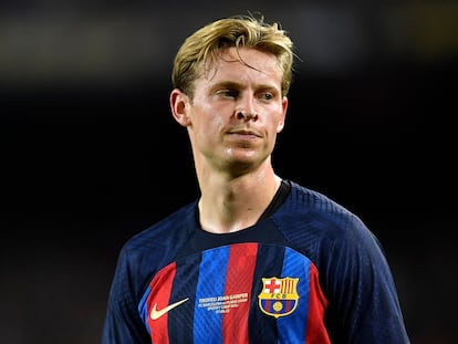 De Jong, en el partido del Barcelona ante los Pumas en el Trofeo Joan Gamper.