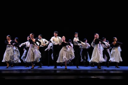 Bailarines en el preestreno de la temporada 22-23 del Ballet Nacional de España, en el Teatro Canal, a 8 de septiembre de 2022, en Madrid (España).