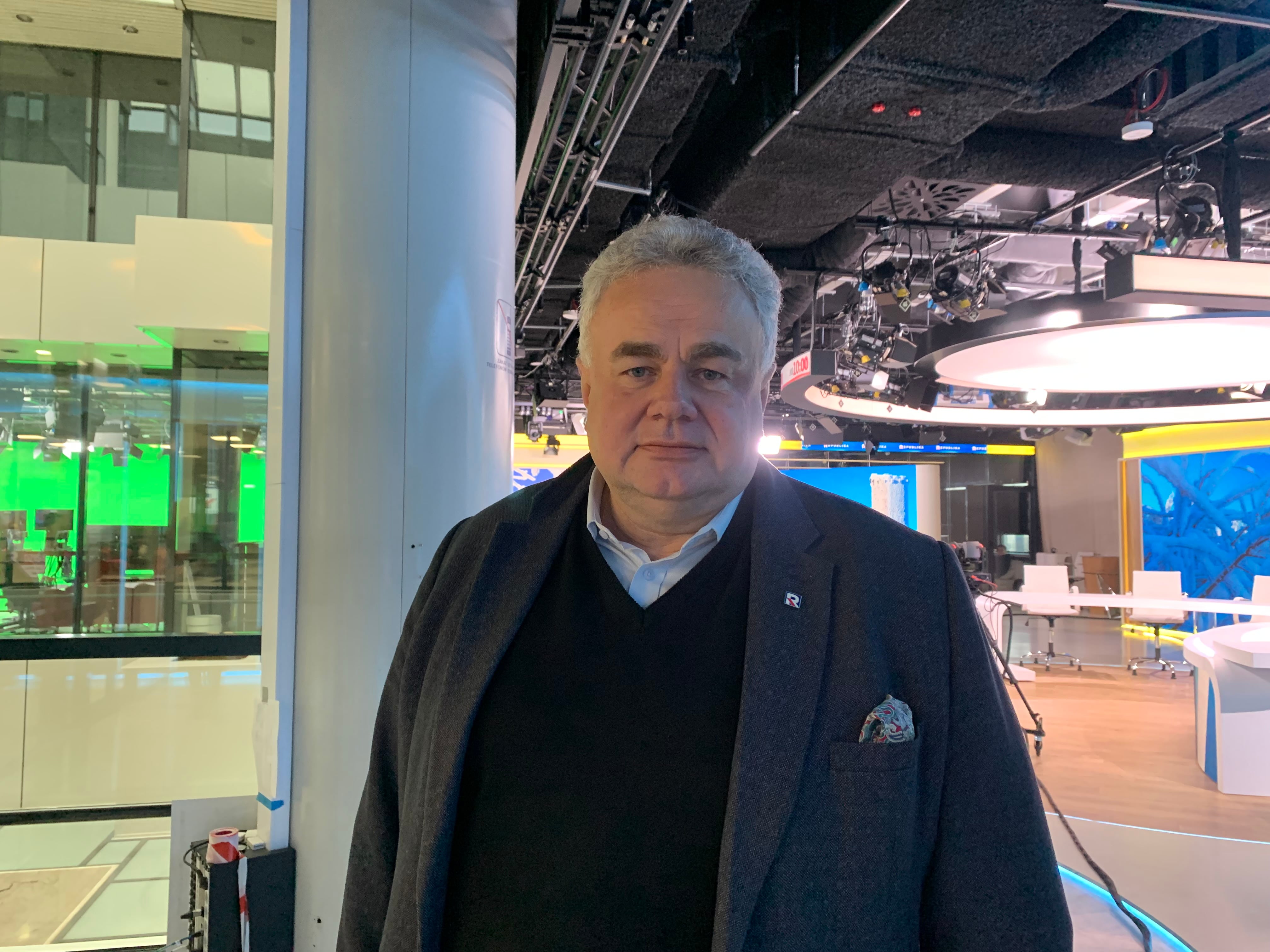Tomasz Sakiewicz en el estudio de TV Republika, en Varsovia, el 15 de enero.