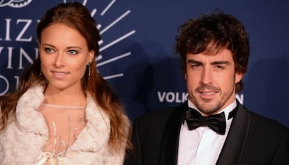 Fernando Alonso and girlfriend Dasha Kapustina.