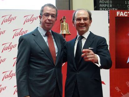 Jos&eacute; Mar&iacute;a Oriol y Carlos Palacio, consejero delegado y presidente de Talgo, respectivamente. 