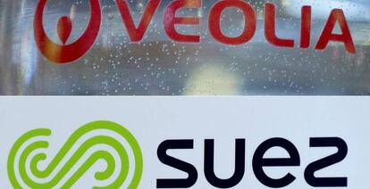 Logos de Veolia y Suez.