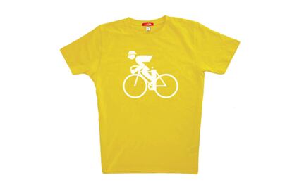 El maillot amarillo. O casi. Camiseta con símbolo ciclista de Magma.