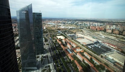 Vista general de la zona de Chamartín desde las Cuatro Torres.