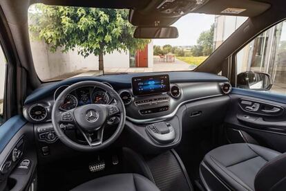 Mercedes EQV, interior de la furgoneta 100% eléctrica.