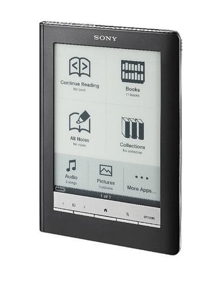 El nuevo lector electrónico táctil de Sony, Reader Touch PRS-600, que estará disponible en el mercado estadounidense a finales de mes