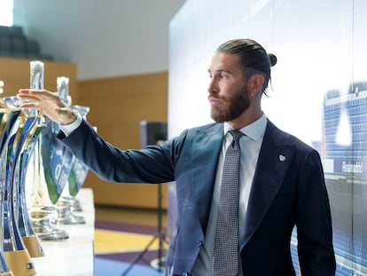 Sergio Ramos, en su despedida del Madrid.