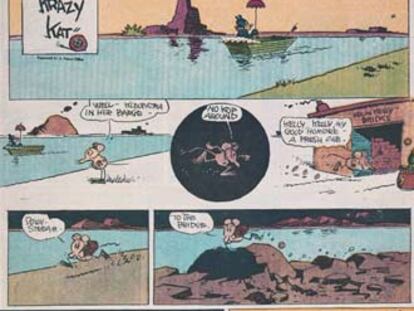 Una página con las viñetas de Krazy Kat, de George Herriman.