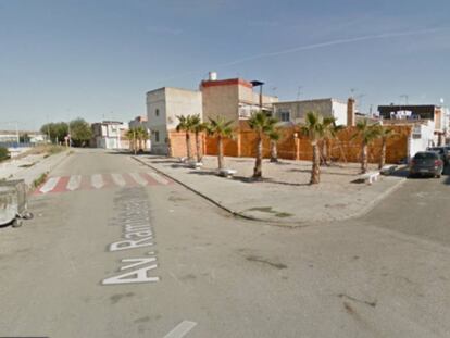 Una calle del barrio de Villarrubia, en Carlet, Valencia.