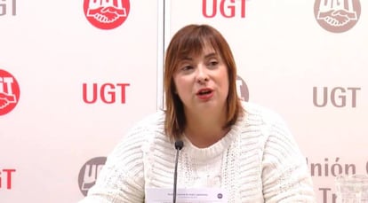 La vicesecretaria general de UGT, Cristina Antoñanzas