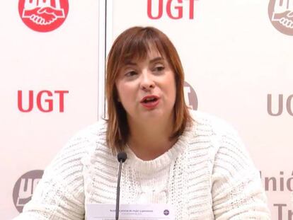 La vicesecretaria general de UGT, Cristina Antoñanzas