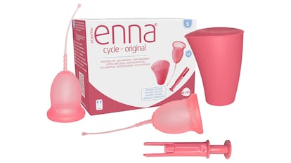 Set completo de copas menstruales y caja esterilizadora