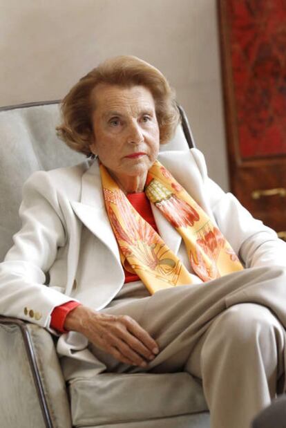 La dueña de L'Oréal, Liliane Bettencourt.