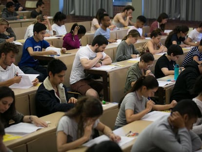Examen de selectivitat a la Universitat de Barcelona, l'any passat.
