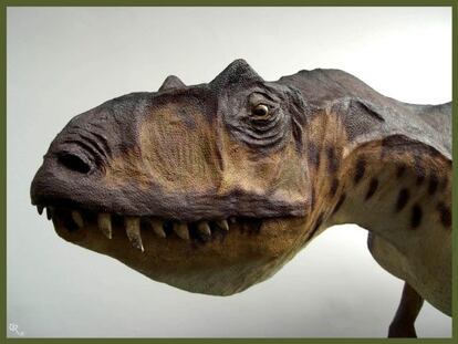 Reproducci&oacute;n de un alosaurio en el Museo de Dinosaurios de Salas de los Infantes (Burgos).