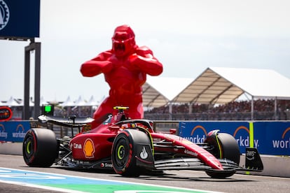 Carlos Sainz durante la carrera, este domingo.