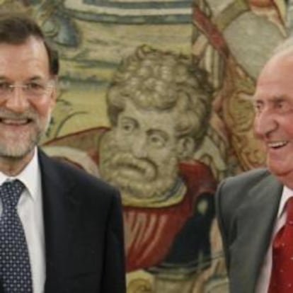 El predidente del Gobierno, Mariano Rajoy y el Rey de España, Juan Carlos I