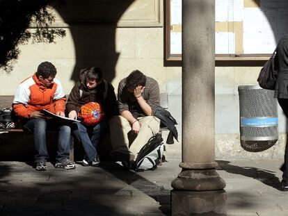 Un grupo de alumnos de la Universidad de Barcelona.