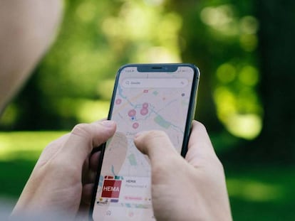 Uso de Google Maps en un teléfono