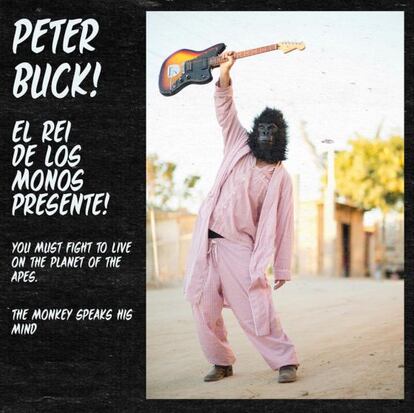 Un cartel de Peter Buck.