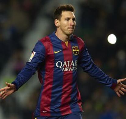 Messi, en el partido contra el Elche.