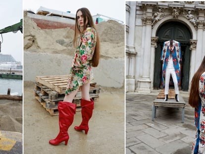 Diseños de la temporada primavera de Vivienne Westwood. Imágenes captadas en Venecia.