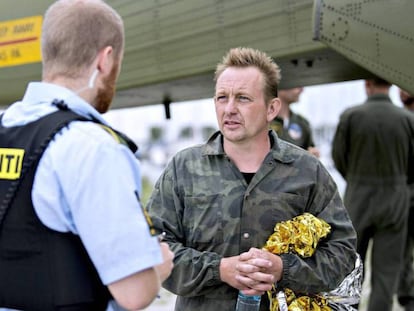 El inventor dan&eacute;s Peter Madsen, tras ser rescatado de su submarino el 11 de agosto. 