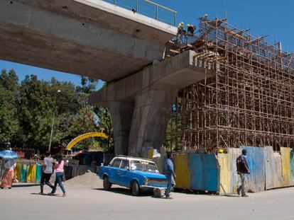 Un puente sin terminar en Adís Abeba, Etiopía.