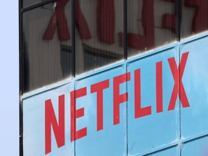 Logotipo de Netflix en su oficina de Hollywood (Los &Aacute;ngeles, California, EE UU).