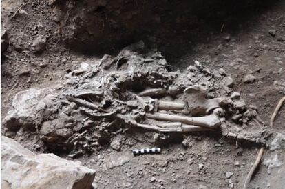 El cad&aacute;ver hallado en la cueva de Mota, al sur de Etiop&iacute;a