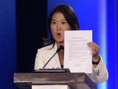 La candidata a presidenta de Per&uacute;, Keiko Fujimori.