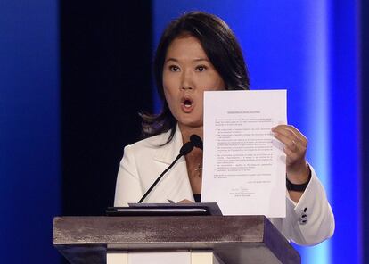 La candidata a presidenta de Per&uacute;, Keiko Fujimori.