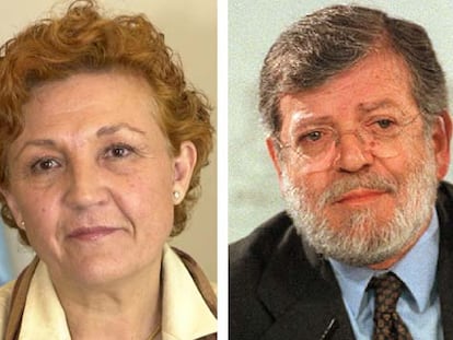 Carmen Caffarel y Juan Carlos Rodríguez Ibarra.