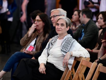 Ada Colau, la semana pasada en Madrid, durante la asamblea fundacional de Sumar.