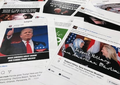 Algunas de las publicaciones de la operación rusa en Facebook e Instagram.