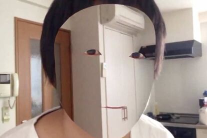 Kazuya Noshiro, 'borrando' su cara.