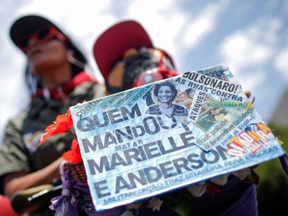 Manifestante em Brasília nesta quarta-feira.