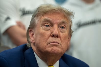 Donald Trump, este miércoles en el Despacho Oval de la Casa Blanca.