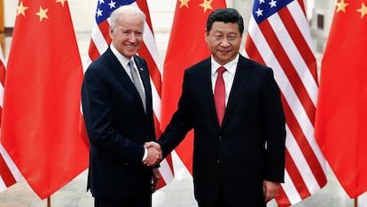 US leader Joe Biden (l) and Chinese President Xi Jinping in a file photo from 2013.