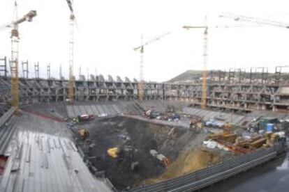 Obras del nuevo estadio de San Mamés