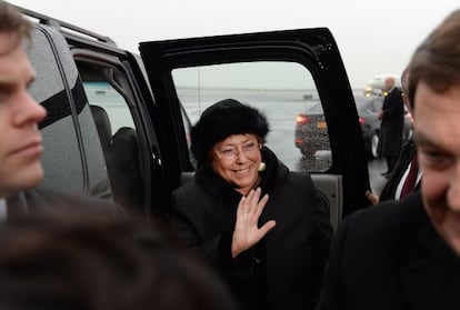 La presidenta Bachelet, al iniciar una visita en Nueva York este 18 de enero