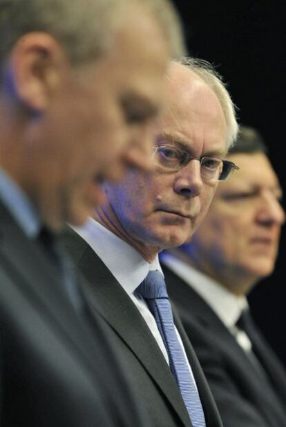 Van Rompuy, ayer en Bruselas.