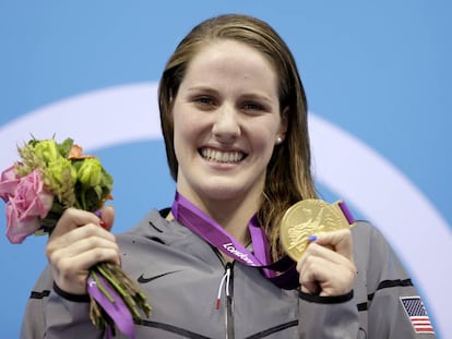 Franklin sonríe con un oro en Londres 2012.