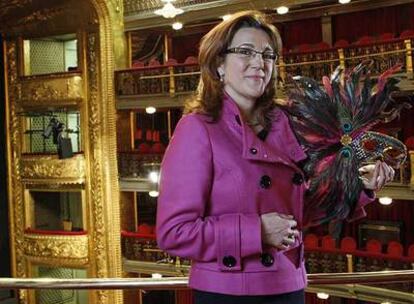 Soraya Rodríguez, a quien le hubiera gustado ser Bernarda Alba o Juana la Loca en el escenario, en el teatro Español de Madrid.