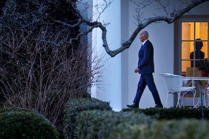 El presidente de EE UU, Joe Biden, este viernes en la Casa Blanca, en Washington.